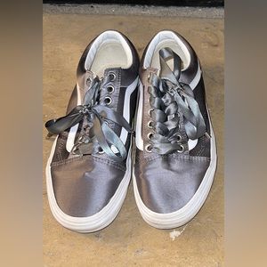 Silky silver women’s vans shoes